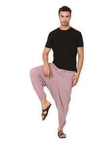 Pantalon Afghani de Style Baggy Classique et Décontracté pour Homme 100% Coton Taille Libre Taille Haute Toile Légère Motif de Cordon de Lavage Foncé - Product Image 2