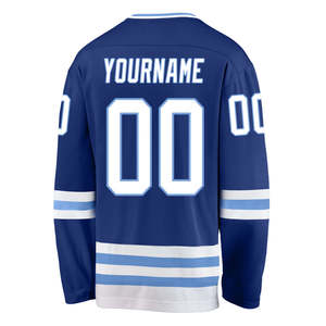 Maillots de hockey sur glace personnalisés nouveau design à sublimation bon marché maillots de hockey sur glace d'équipe personnalisés avec broderie de qualité supérieure - Product Image 3