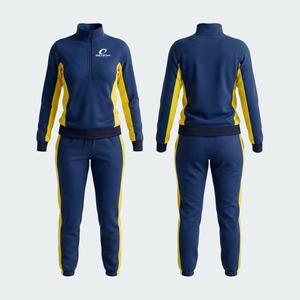 Survêtements à manches longues pour femmes, vêtements décontractés, ensemble de survêtement, coupe régulière, respirant, imprimé avec fermeture éclair quart - Product Image 5