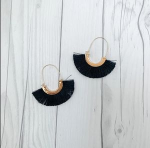 Handmade Magic Fringe Tassel <b>Earrings</b> - Gold - Long - Product Image 1