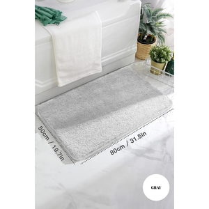 Alfombra de Baño de Lujo Gris para Hotel, Lavable, 25mm, Suave, de Poliéster y Algodón, Antideslizante, Antibacteriana, Tamaño Personalizado, Fabricante OEM ODM - Product Image 1