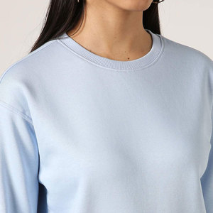 Sudadera de mujer de gran tamaño OEM de calidad en blanco más vendida tamaño real logotipo estampado personalizado cuello redondo pequeño MOQ - Product Image 3