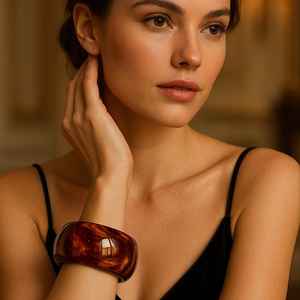 Brazaletes de resina facetada etérea - Product Image 4