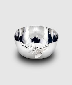 <b>Large</b> handcrafted metal dates <b>bowl</b> with embossed floral motifs for festive serving and traditional home decor - Product Image 5