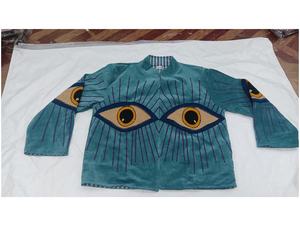 Chaqueta Bordada de Terciopelo Estampado al por Mayor con Cuello Mao, Técnica de Tejido para Fiestas de Invierno y Ocasiones Festivas - Product Image 3