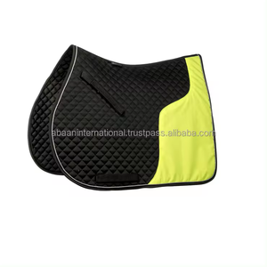 Tapis de selle matelassé en coton de qualité supérieure – Couverture de selle pour cheval bicolore |   Tapis de selle de luxe bicolore pour cheval – Conception en coton matelassé doux - Product Image 2