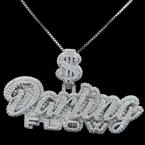 Colgante de Plata 925 con Baño de Oro de 10K y Moissanita VVS con Certificación GIA, Estilo Hip Hop Cristiano, Personalizado al por Mayor - Product Image 1