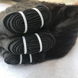 Extensions de cheveux humains mongoliens lisses, non traités, à cuticules alignées, vierges, Yaki, de 18 pouces, provenant d'un vendeur de cheveux indiens - Product Image 6