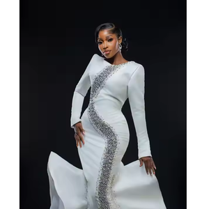 Haute couture vêtements africains coton Polyester robe multicolore Accents broderie détaillant célébrations respirant - Product Image 4