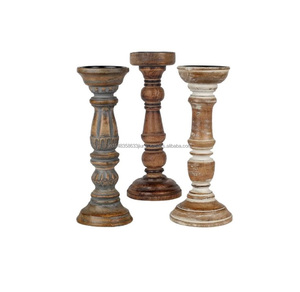 Nouveau design de vente chaude bougeoir en bois nouveaux bougeoirs décoration de la maison bougeoir décoration de mariage prix de gros - Product Image 4