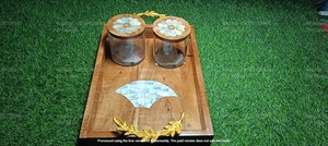 ชุดกล่องเก็บอาหารอะคริลิคทำมือ พร้อมถาดฝังมุก ฝาปิดตกแต่ง ความจุ 150 มล. สำหรับวันอีดและรอมฎอนมูบาร็อค - Product Image 5