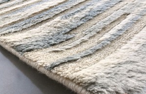 Alfombra de área de lana anudada a mano de estilo indio de lujo moderno Corte de pila plana abstracta Estilo bohemio Reversible Lavable para el hogar Hotel - Product Image 2