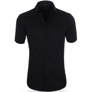 Camisa de Manga Corta Casual de Verano para Hombre, Personalizada, de Alta Calidad, 100% Poliéster, Corte Ajustado, con Botones y Logotipo Formal - Product Image 3