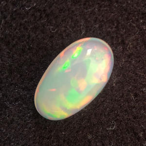 Opale éthiopienne naturelle 24x13mm cabochon ovale 15.4 cds cabine opale véritable pour bijoux plein de feu oblong blanc opale pierres précieuses cabine - Product Image 1