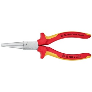 KNIPEX VDE Certified <b>Long</b>-<b>Nose</b> Pliers 160mm Overall Length with Chrome-Plated Head <b>Long</b> Multi-Component Handles for Fishing - Product Image 4
