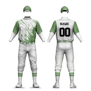 Meilleur uniforme de baseball en tissu doux, bonne vente, vêtements de sport de couleur unie à conception personnalisée, ensemble d'uniformes de baseball - Product Image 1