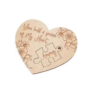 Saint-Valentin cadeau coeur puzzle fabriqué par 100% haute matière contreplaqué en gros 2023 pour les vacances de la Saint-Valentin