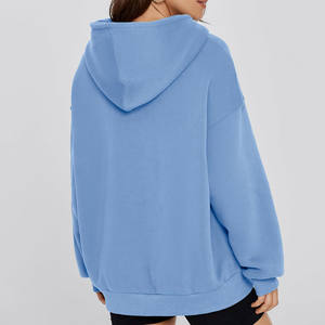 Sweats à capuche élégants à épaules tombantes pour femme Sweatshirts confortables et à la mode pour Streetwear Style Pullover Sweats à capuche pour femmes - Product Image 6