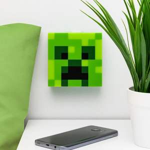 Luz LED de Ambiente con Diseño de Creeper de Minecraft, Lámpara Nocturna Cuadrada de ABS y Silicona con Control Táctil y Remoto para Dormitorio y Hogar - Product Image 1