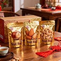 Sacs d'emballage pour noix en MOPP de qualité alimentaire, écologiques, avec impression personnalisée, pochettes verticales pour noix et en-cas avec fermeture éclair