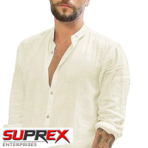 Camisas Formales Blancas para Hombre, Estilo Casual Otoñal, Color Sólido, Manga Corta, Spandex Antiarrugas, Ropa Vintage, Cárdigan Totalmente Personalizado - Product Image 3