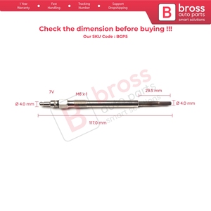 BGP5 1 Piece <b>Heater</b> Glow <b>Plugs</b> N10579805 MN980406 GX3117 0106671802 for - Product Image 5