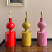 Nouveau produit, base de lampe en laque, table, suspension tissée à la main, OEM, pour la décoration intérieure, variété de couleurs, provenant de l'usine vietnamienne HNH Craft