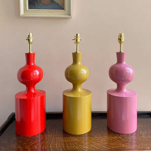 New Product Lacquer <b>Lamp</b> Base Table Handwoven OEM Pendant Light for Home Decor Variety of Colors From Vietnam Factory HNH Craft - Product Image 5