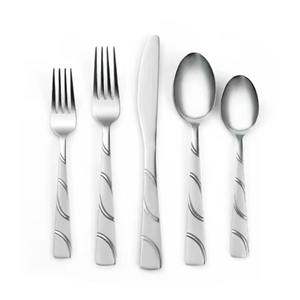 Top ustensiles de cuisine de luxe ensemble de couverts vaisselle en acier inoxydable fait à la main ensemble de 3 pièces ensemble de cuillères pour une utilisation à la maison - Product Image 4