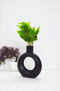 Vantage Hierro forjado Venta caliente Negro Mesa Jarrones Metal Recubierto de polvo Antiguo Nuevo aspecto Premium Hogar/Boda Decoración Jarrones - Product Image 2