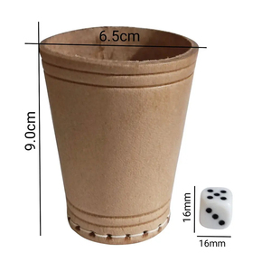 Custom Factory Wholesale Handmade Genuine Leather Square Luxury Dice <b>Cup</b> Heavy Duty Raw Leather Dice <b>Shaker</b> <b>Cup</b> Set Dice - Product Image 2
