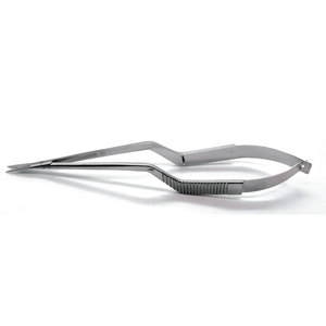 Tijeras Yasargil Oftálmicas Castroviejo, Instrumentos Microquirúrgicos Manuales Reutilizables de Plata, Juego de Instrumentos de Acero Inoxidable con Certificación CE - Product Image 1