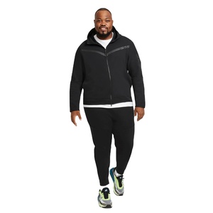 Diseño de logotipo de marca personalizado 66% algodón 34% poliéster gris oscuro calidez ajuste estándar ropa deportiva Tech Fleece chándal - Product Image 1