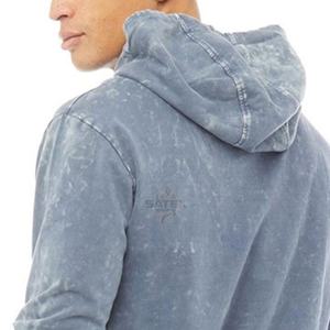 Sudaderas con Capucha Unisex de Invierno con Lavado Ácido, Cierre de Cremallera, Logotipo Personalizado de Alta Calidad, 100% Algodón, Talla Grande, Transpirable - Product Image 4