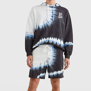ชุดฮู้ดดี้และกางเกงขาสั้นผู้ชายไซส์พลัสสุดเทรนดี้ สำหรับฤดูใบไม้ร่วง ผลิตจากผ้าฝ้าย 100% สวมใส่สบาย ระบายอากาศได้ดี เหมาะสำหรับใส่ลำลอง สีสันปรับแต่งได้ - Product Image 2