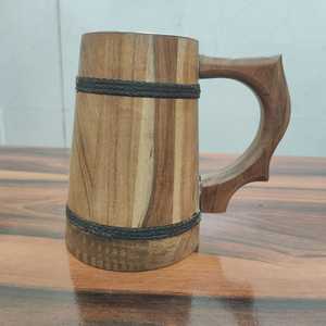 Tasse en bois avec logo personnalisé Gravure au laser Qualité pour restaurant Utilisation écologique pour les fêtes Poignée de grande capacité Meilleure vente - Product Image 3