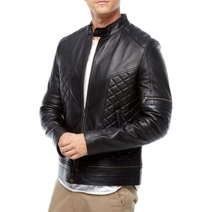 Chaqueta de cuero de moda para hombre 100% Original/chaqueta de cuero de moda de precio más bajo para hombre calidad elegante - Product Image 4
