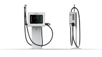 Station de recharge rapide DC murale CCS 30 kW avec sortie 150-1000 V et efficacité supérieure à 96,8 % pour usage domestique et commercial