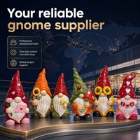 Figurine de gnome de jardin champignon à chapeau rouge tacheté, décoration fantaisie pour patio et jardin, vente en gros pour centres de jardinage