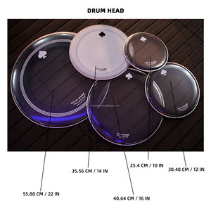 Juego de Parches de Batería Beatello ACE de 10, 12, 14, 16 y 22 Pulgadas, Piel para Caja, Tom, <span class=keywords><strong>Bombo</strong></span> con Baquetas y Llave de Afinación - Product Image 6