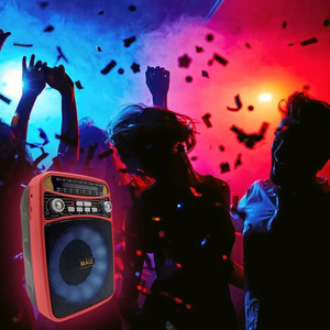 Radio FM Bluetooth portable rechargeable par USB avec lumière LED - Couleurs assorties - Product Image 3