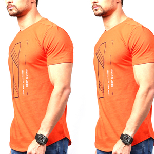 T-shirt pour homme en coton 100% à col rond et coupe ajustée avec logo imprimé personnalisé, tissu de haute qualité, fabricant de service OEM - Product Image 3