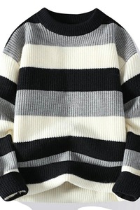 Pull en laine/cachemire pour homme de haute qualité, idéal pour l'hiver, anti-boulochage, manches longues, collection de mode tricotée - Product Image 3