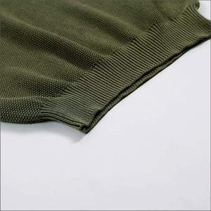 Pull à col rond pour homme sur mesure OEM, pulls pour homme, 100% coton, polaire d'automne avec logo brodé sur le devant, tricot anti-boulochage - Product Image 5