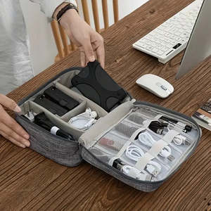 <b>Large</b> Portable Electronics <b>Storage</b> Case Versatile Office Organizer with Functional Design - Product Image 5