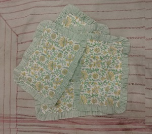 Napperon de table à manger matelassé en coton imprimé marbre Tie Dye coloré pour mariage, célébration de fête à la maison, napperons de table - Product Image 2