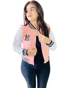 2025 chaquetas universitarias recortadas con logotipo personalizado de la mejor calidad para mujer, abrigo de invierno corto de manga larga, personalización de tarifa al por mayor - Product Image 5