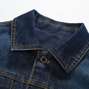 Chaqueta Vaquera de Invierno para Hombre de Alta Calidad, Diseño Personalizado, Venta al por Mayor, Lavado Liso, Estilo Urbano, 100% Algodón, Técnica Bordada en la Parte Delantera - Product Image 3