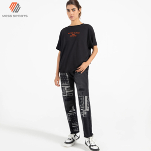 เสื้อยืดคอกลมสำหรับผู้หญิง คุณภาพสูง เหมาะสำหรับออกกำลังกาย ฟิตเนส เสื้อยืดลำลอง ชุดออกกำลังกาย ขายส่ง - Product Image 5