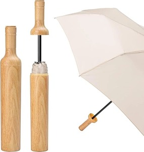 Promotion commerciale de la publicité avec logo personnalisé Parapluies à 3 bouteilles de vin pliables et ensoleillées pour les voyages - Product Image 3